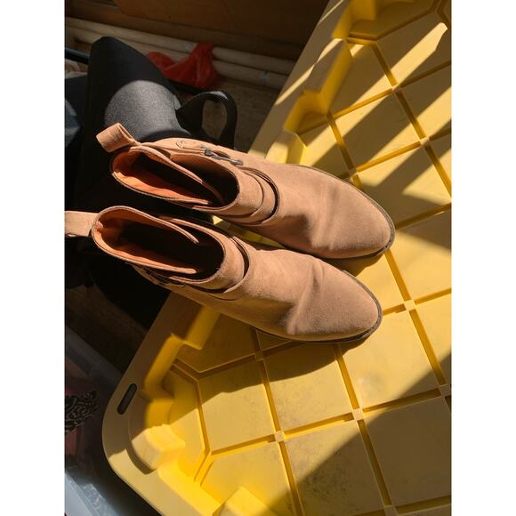 H&M WOMEN'S suede-like Brown Bootie with buckle size 39 - Picture 5 of 9